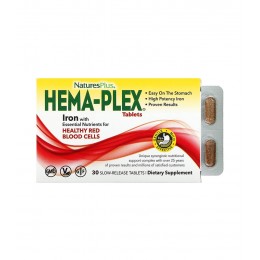 Natures Plus. Hema-Plex - 30 таб(коробка)