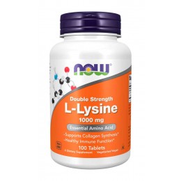 NOW. L-Lysine - 1000 мг - 100 таб