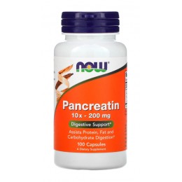 NOW. Pancreatin - 2000 мг - 100 капс