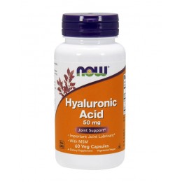 NOW. Hyaluronic Acid 50 мг + MSM - 60 капс
