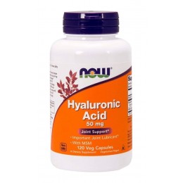 NOW. Hyaluronic Acid 50 мг + MSM - 120 капс