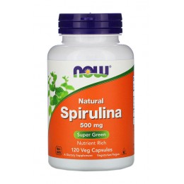 NOW. Spirulina 500 мг - 120 капс